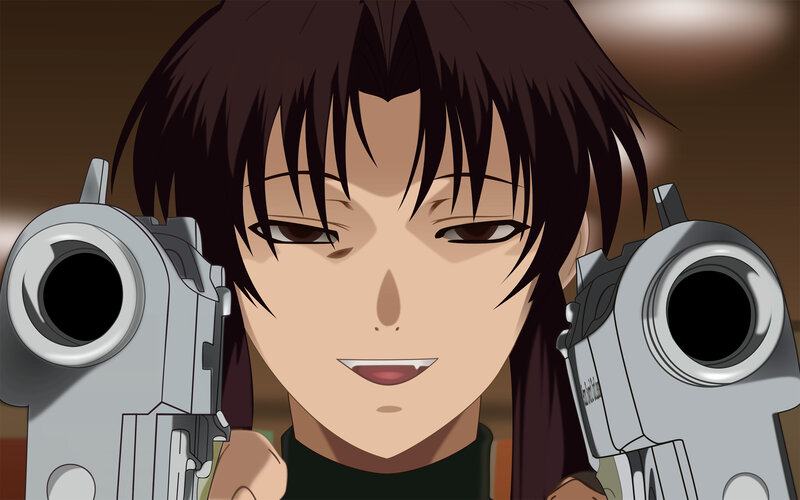 anime character with dual pistols