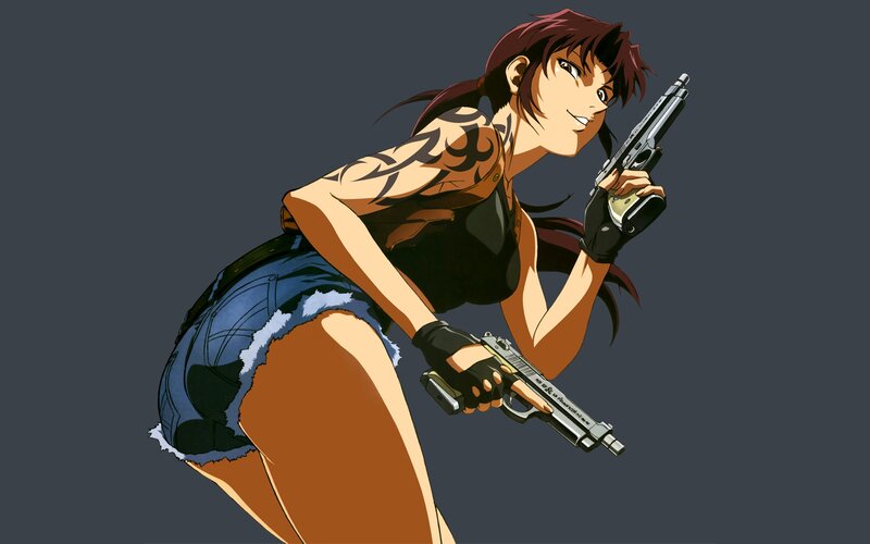 Anime character with dual pistols