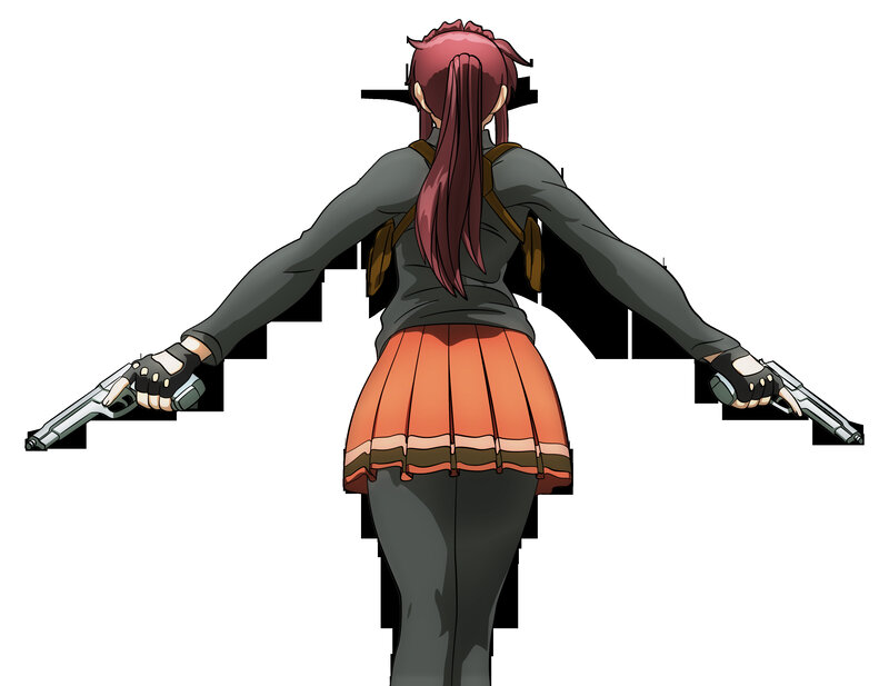 Anime character with dual pistols