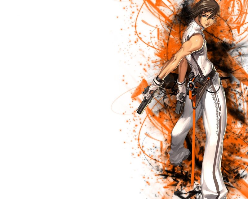 anime character with dual pistols