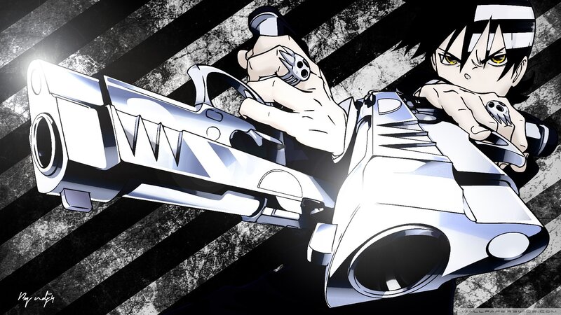 anime character with dual pistols