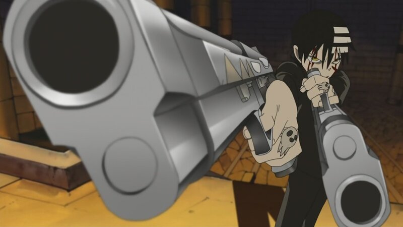 anime character with dual pistols