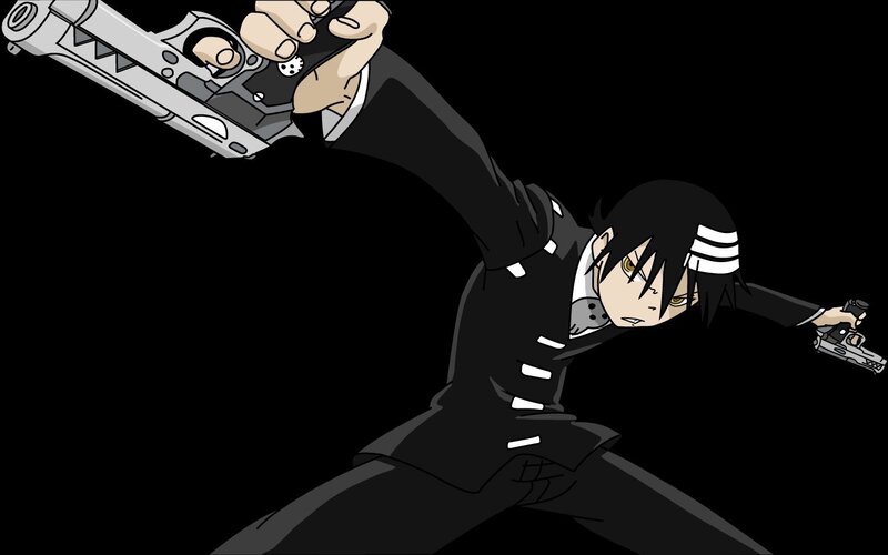 Anime character with dual pistols