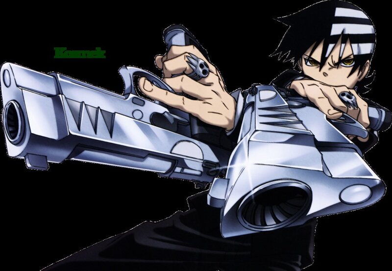 Anime character with dual pistols