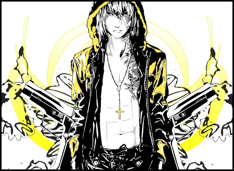 Anime character with dual pistols