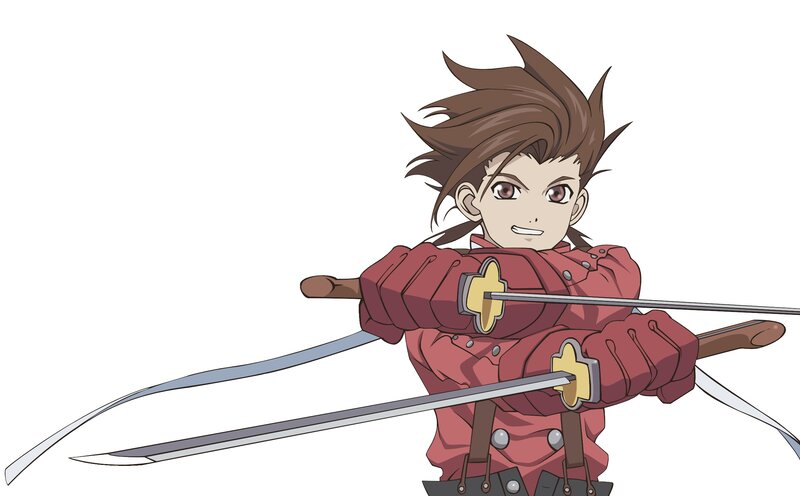 anime character with dual swords