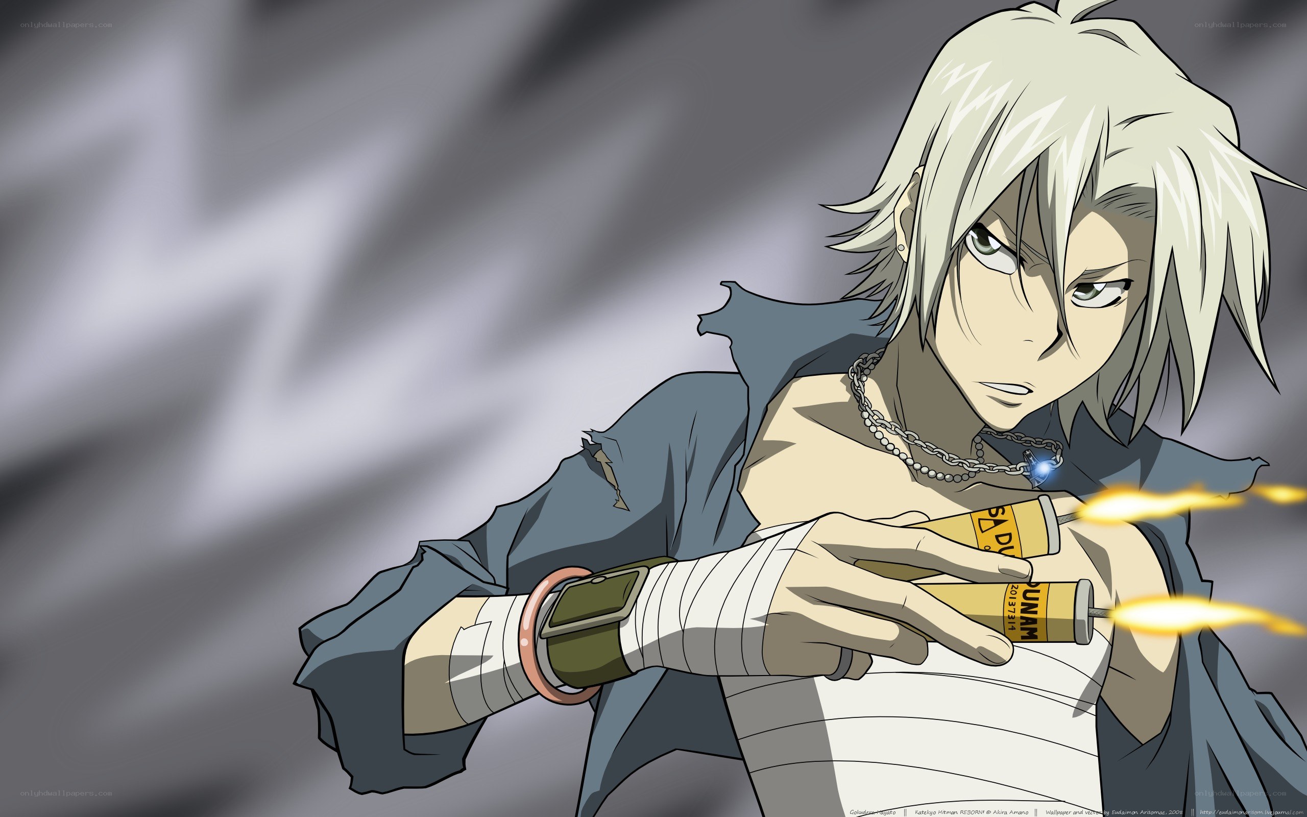 anime character with dynamite