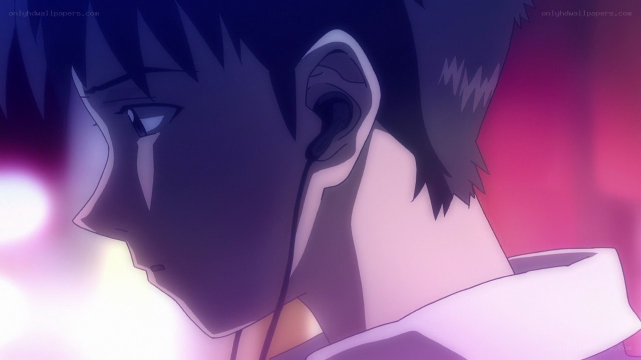 anime character with earbud