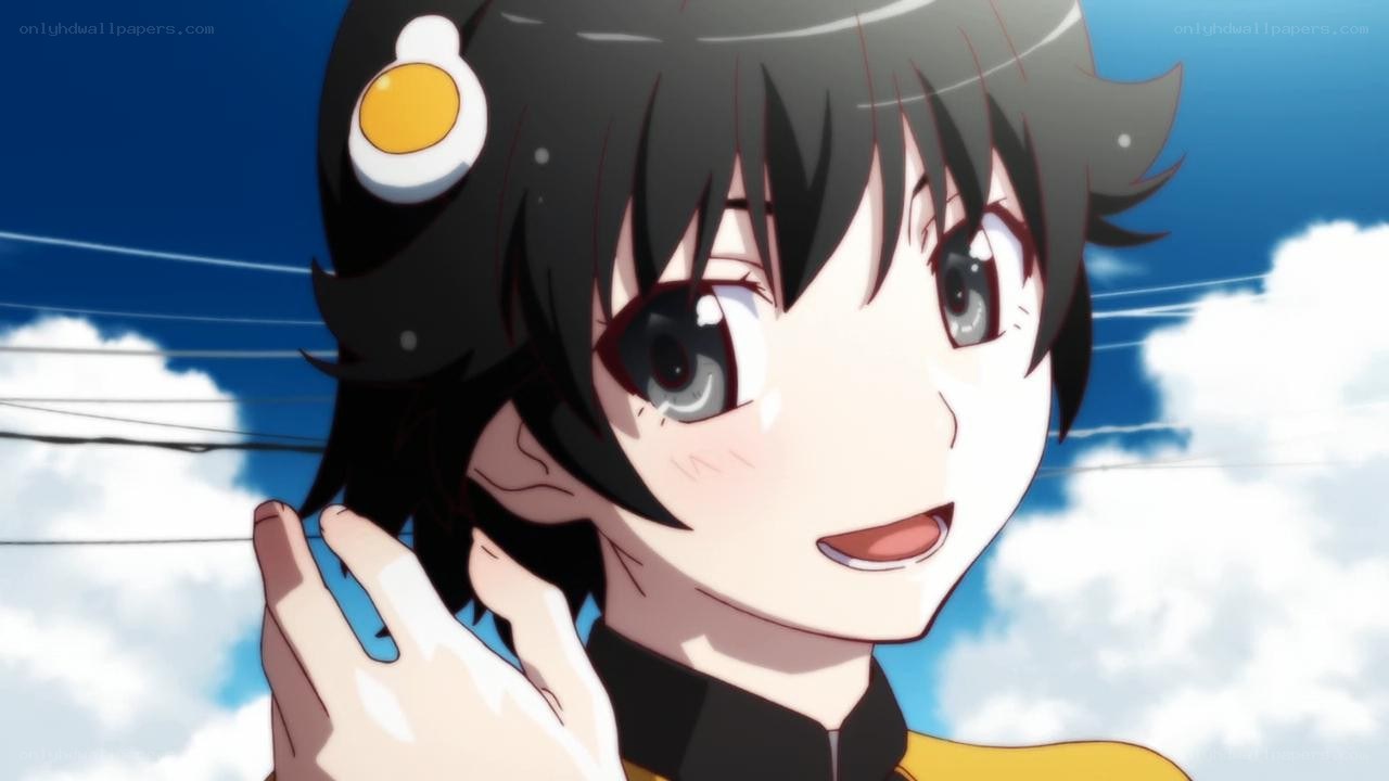 anime character with egg hairpin
