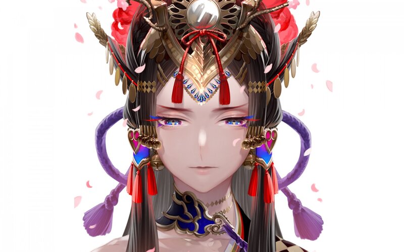 Anime Character with Elaborate Headwear