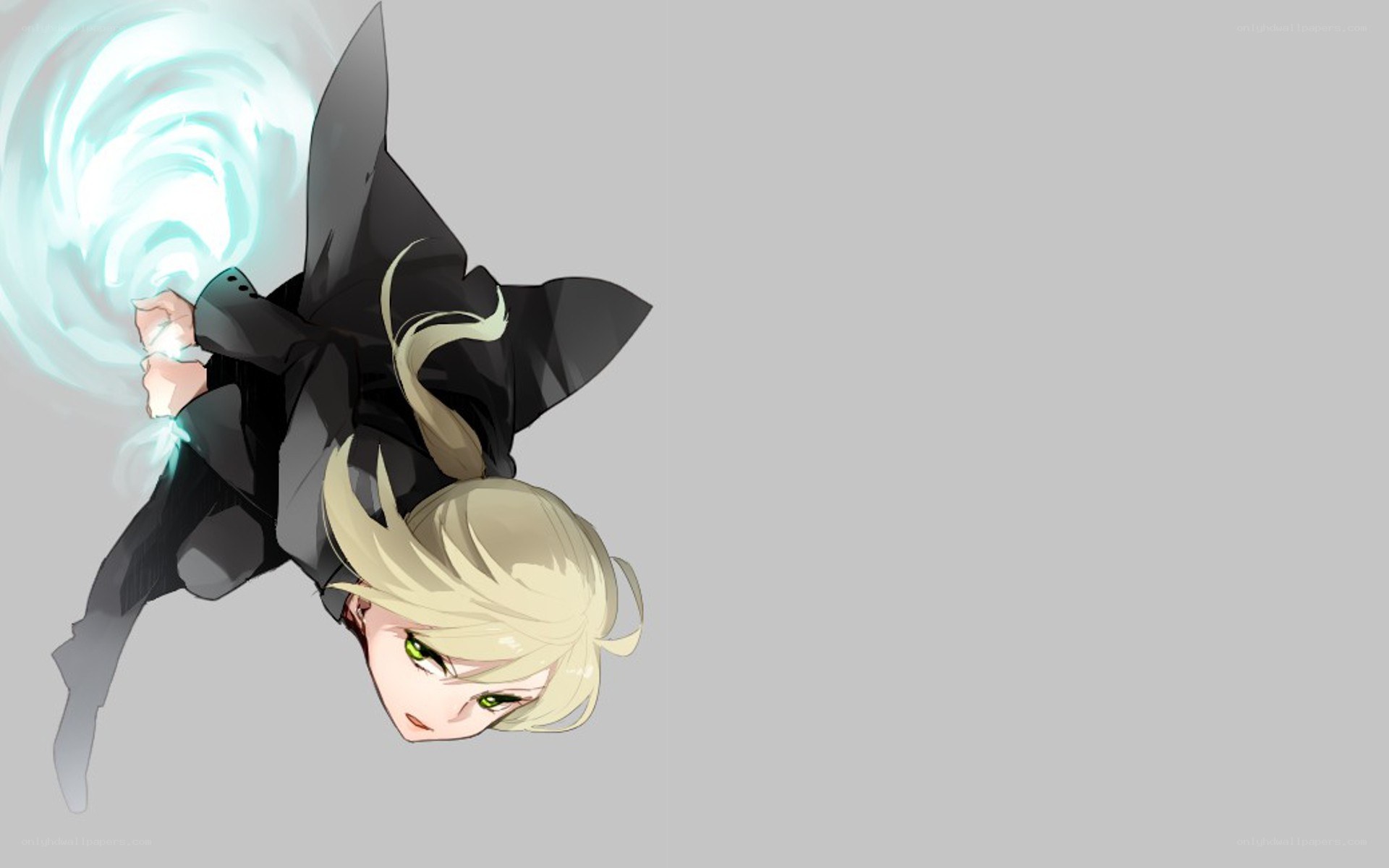 anime character with energy attack