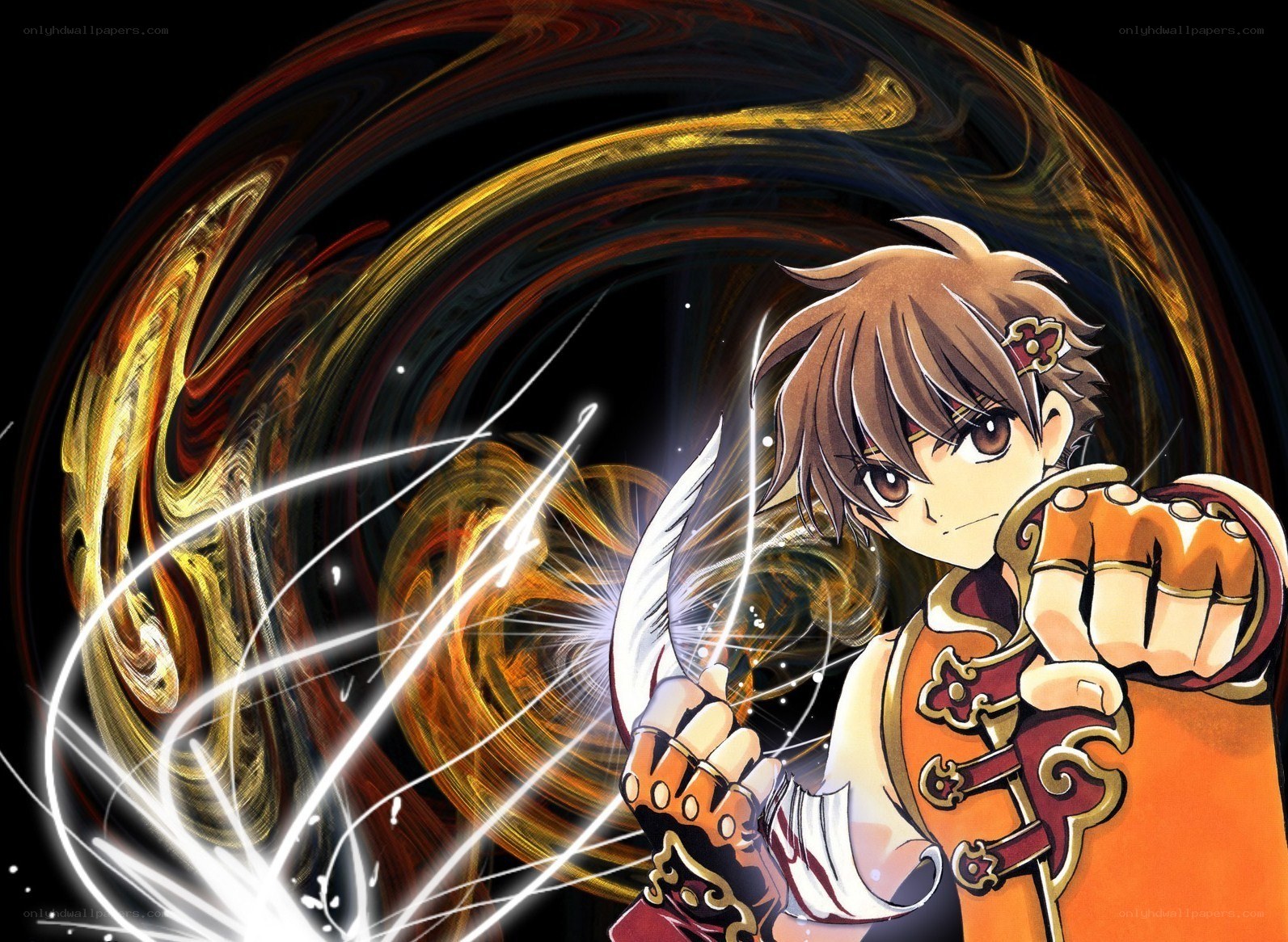 anime character with energy attack