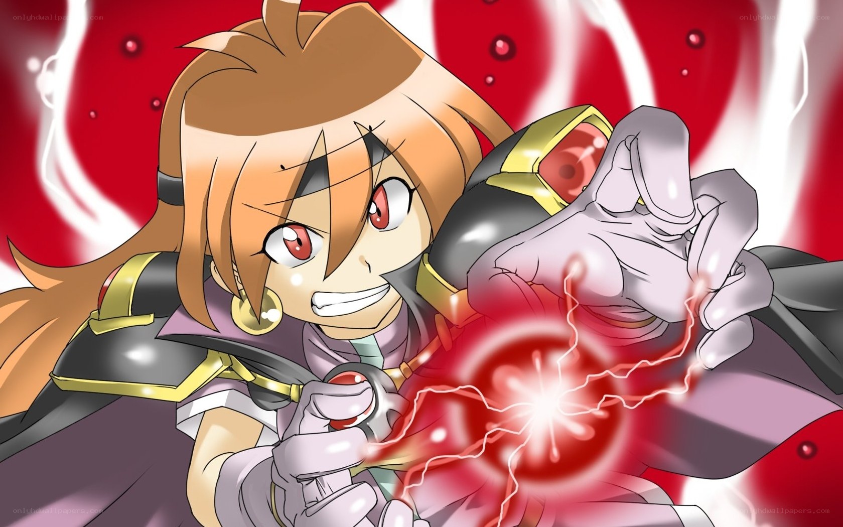 anime character with energy attack