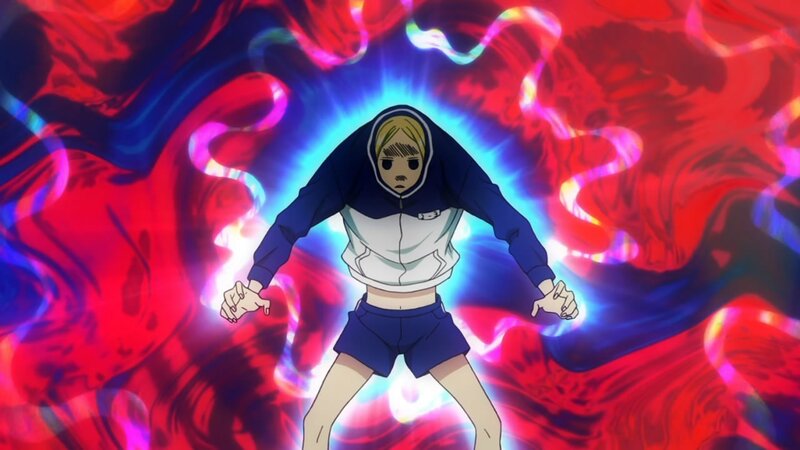 anime character with energy aura