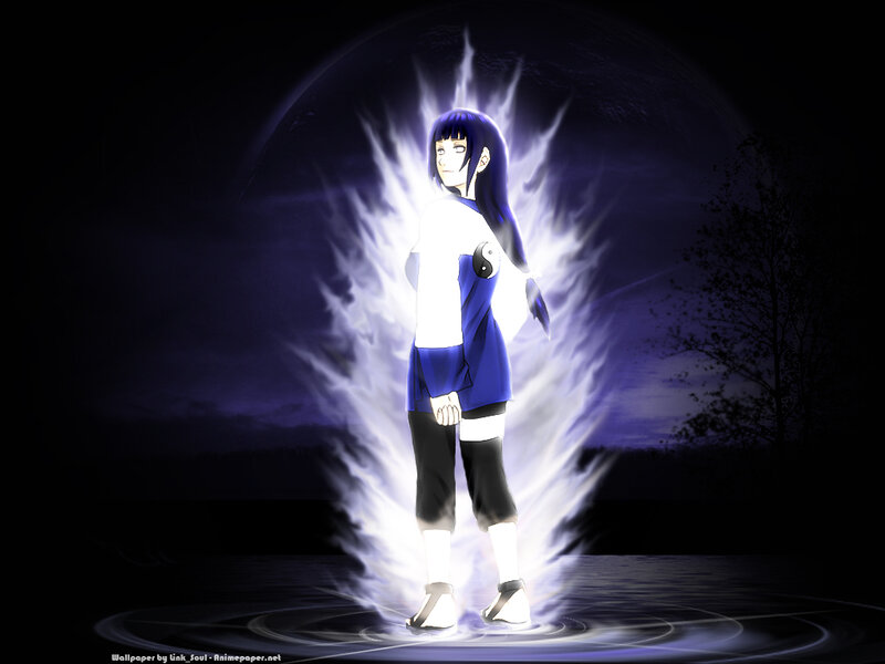 Anime Character with Energy Aura — Purple
