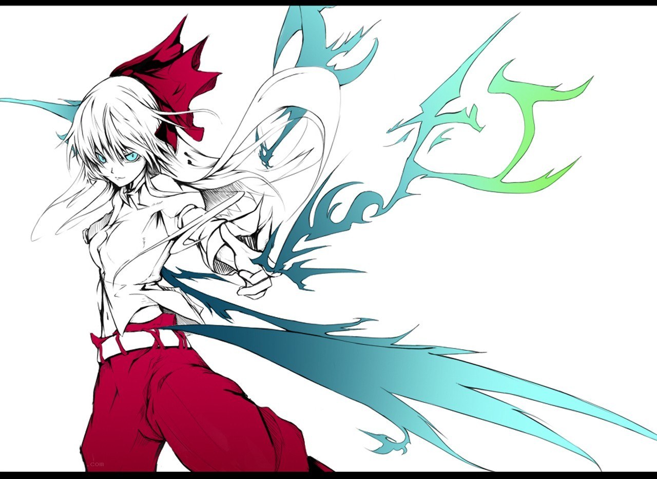 anime character with energy blades