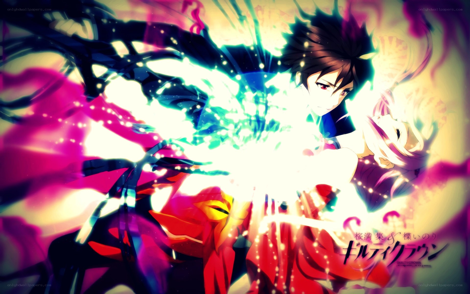 anime character with energy blast