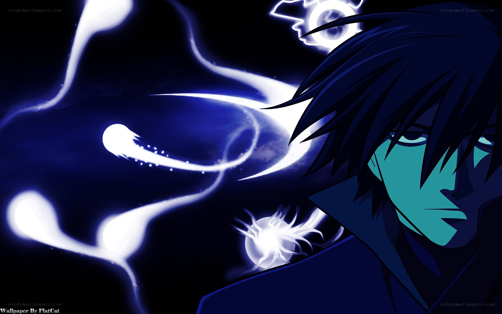 anime character with energy effects