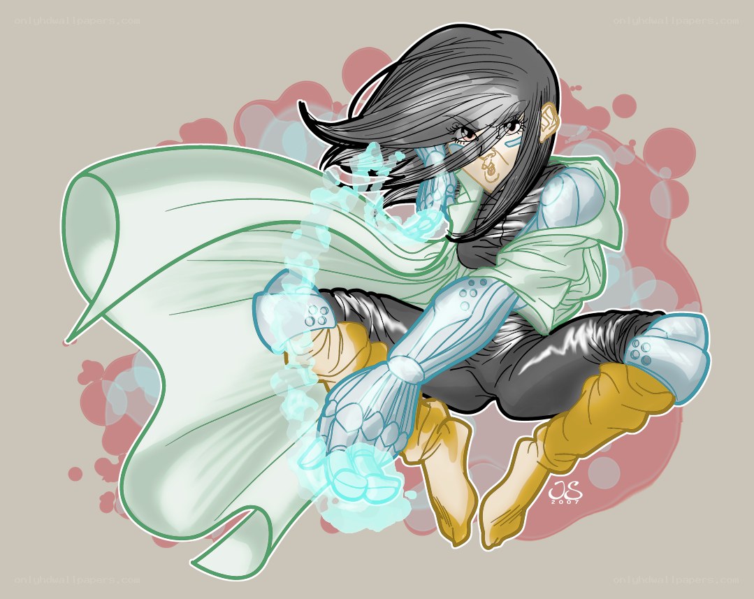 anime character with energy powers
