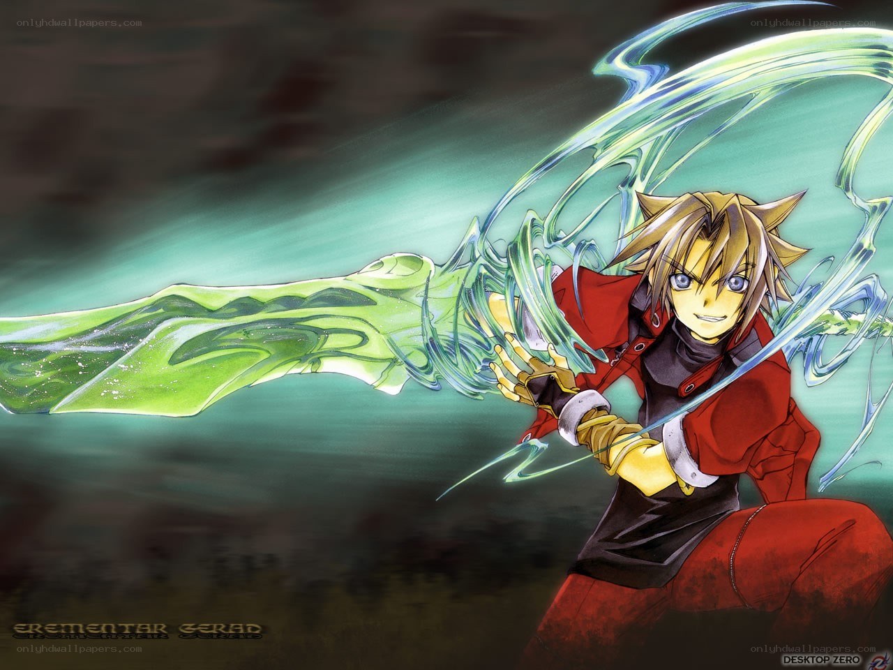 anime character with energy sword