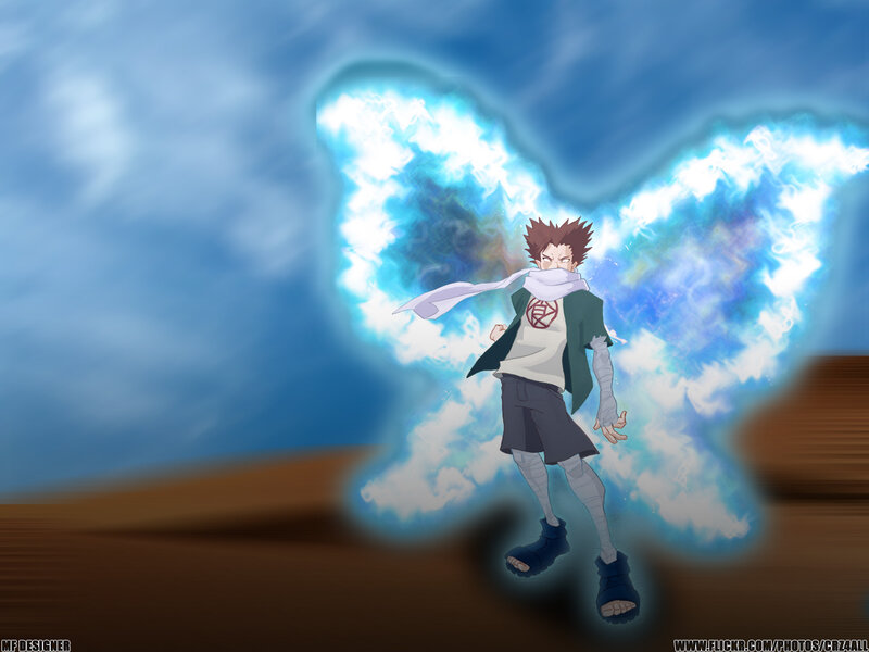 anime character with energy wings