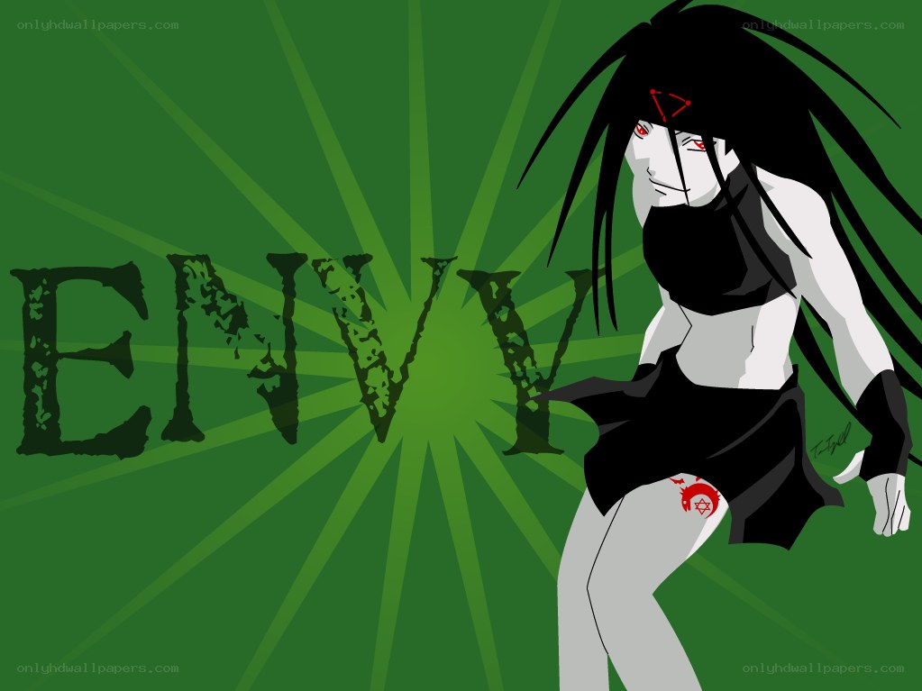 anime character with envy text