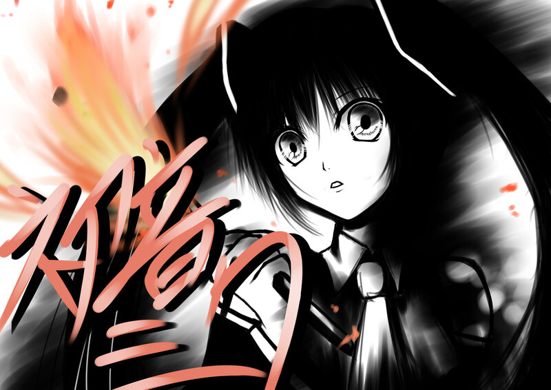 anime character with explosion