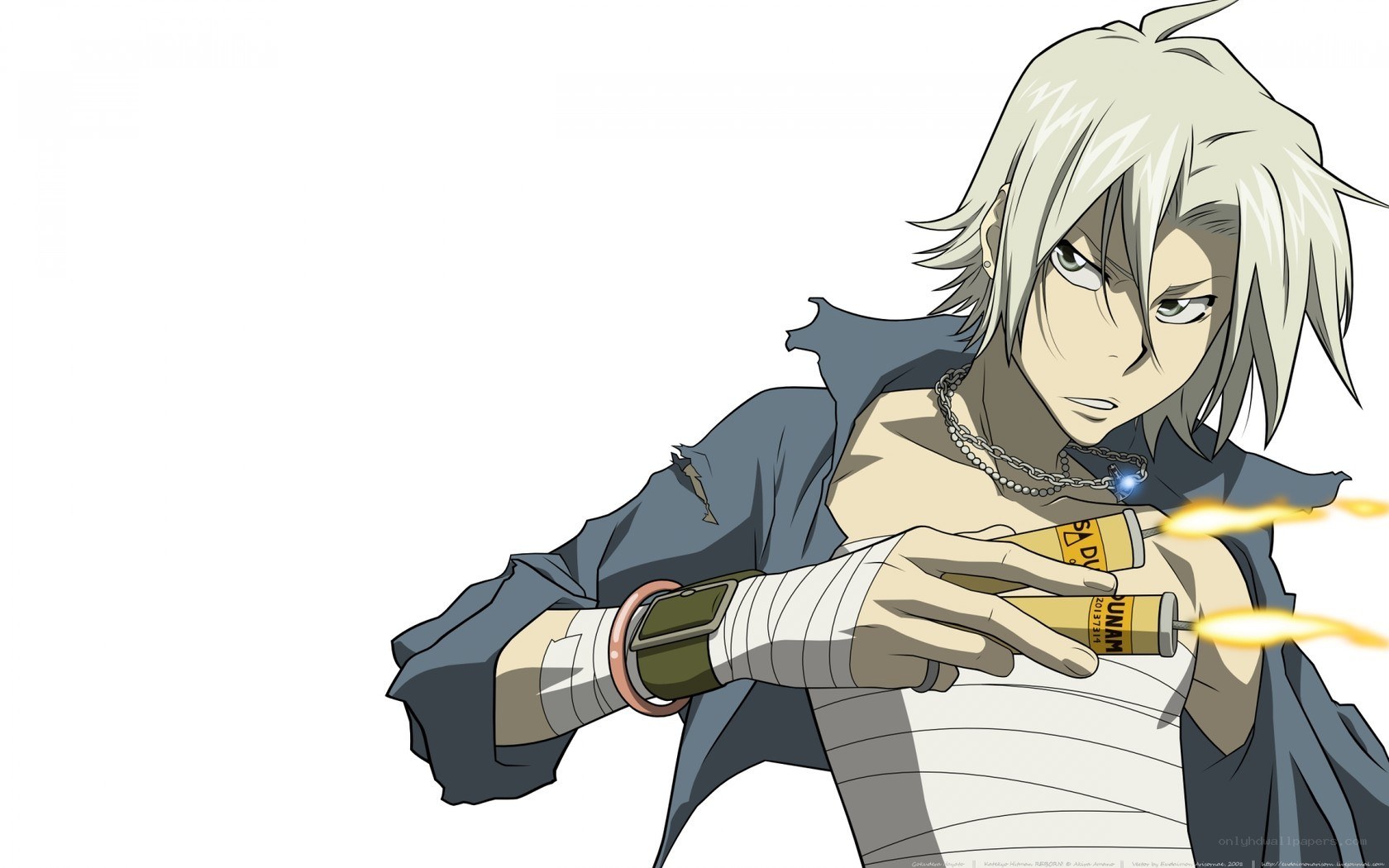 anime character with explosive device