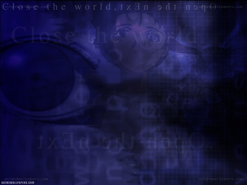 anime character with eye and text