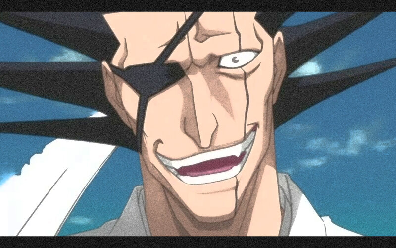 Anime Character with Eye Patch — Blue