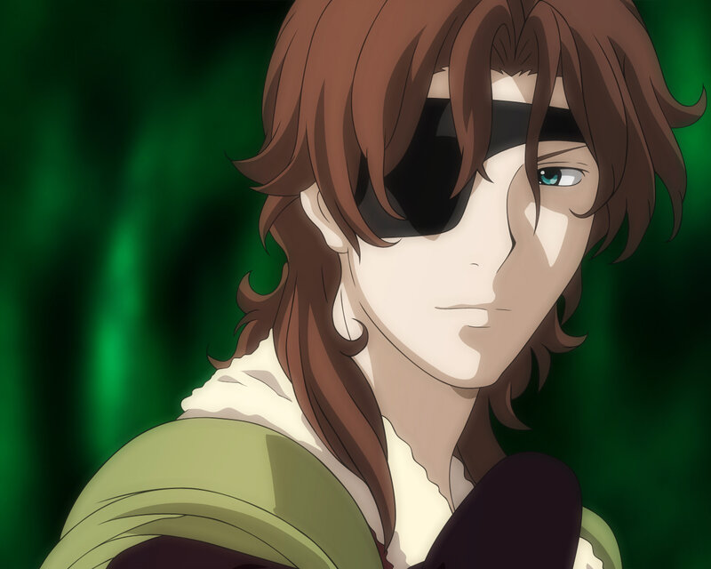 Anime Character with Eyepatch — Green