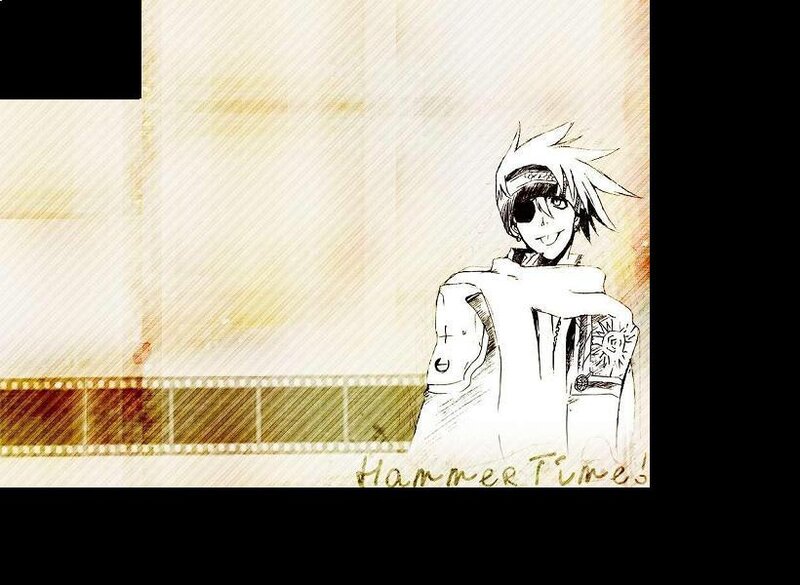 Anime Character with Eyepatch — White
