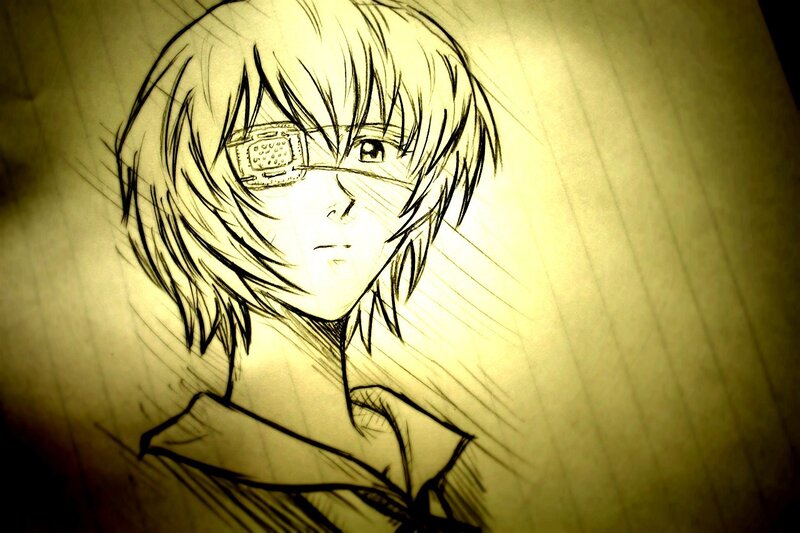 Anime Character with Eyepatch — Yellow, Dramatic, Manga