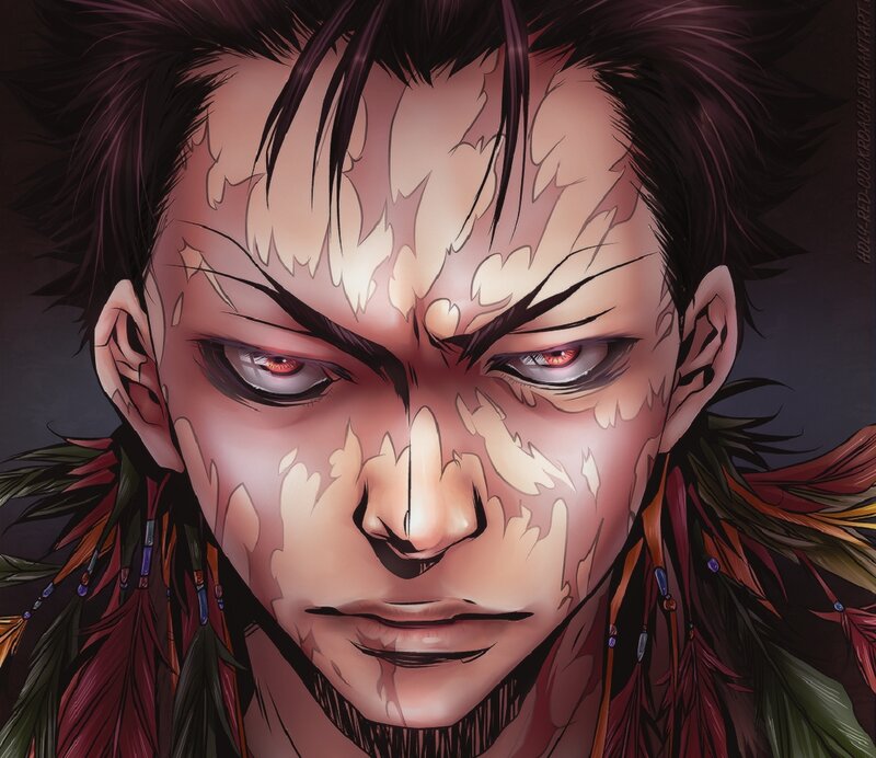 Anime Character with Face Paint — Brown