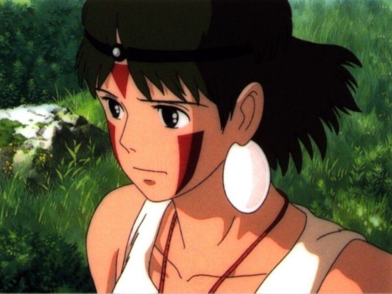 Anime Character with Face Paint — Green