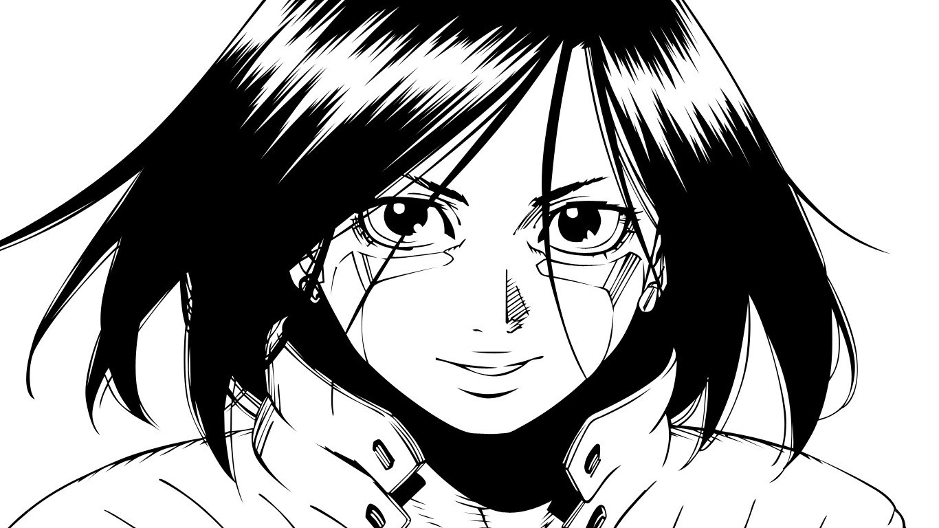 anime character with facial scars