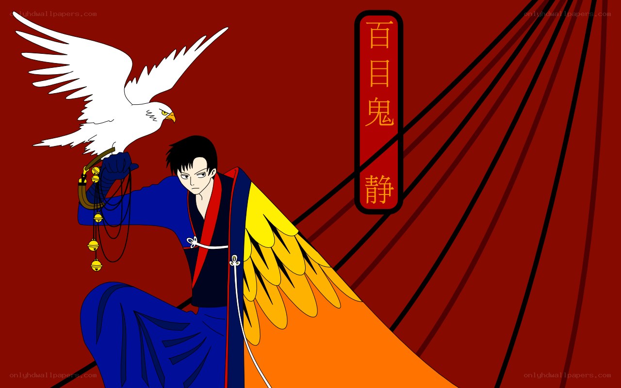 Anime character with falcon