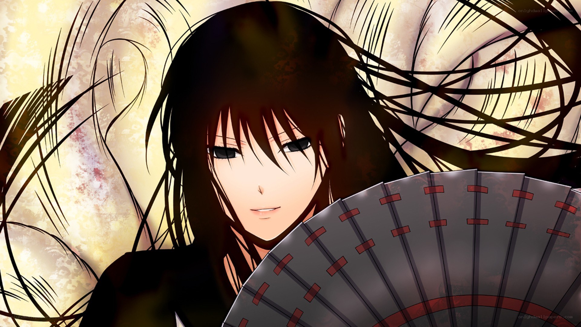 anime character with fan