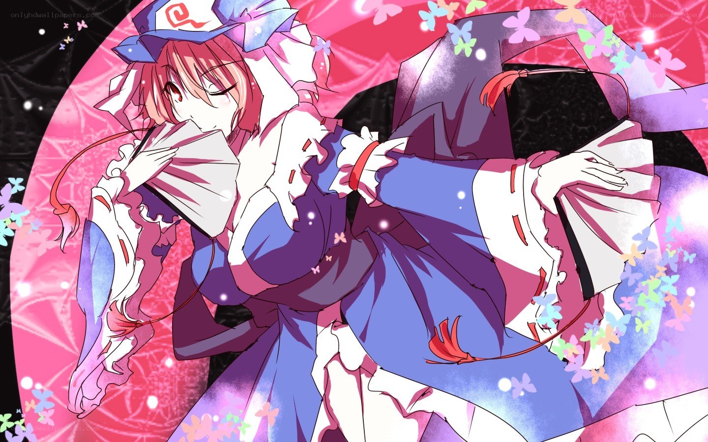 anime character with fan