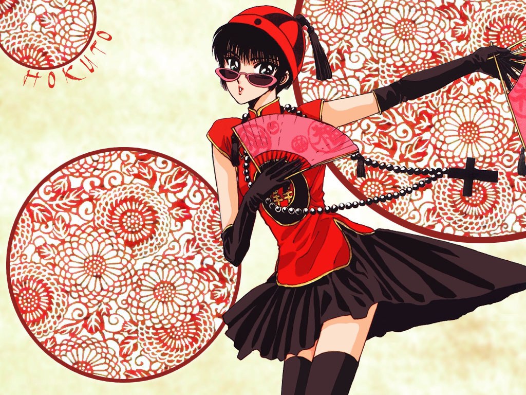 anime character with fan