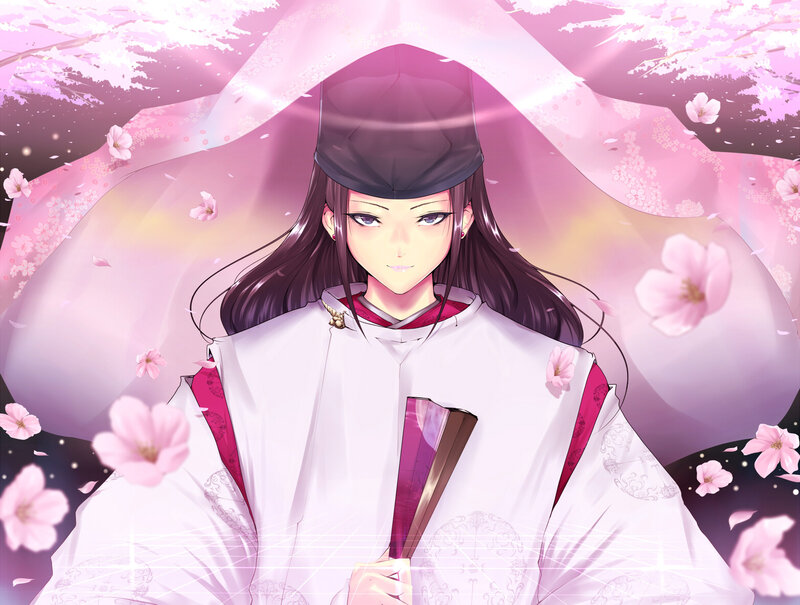 Anime Character with Fan — Pink