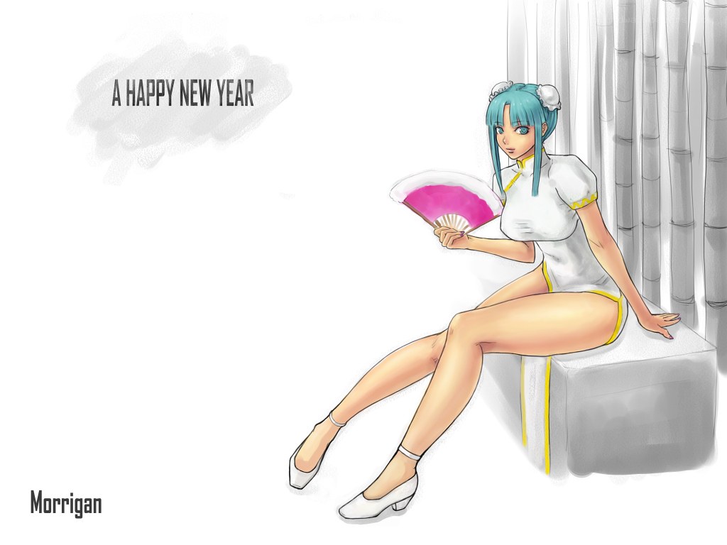 Anime character with fan
