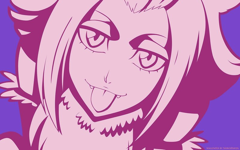 anime character with fangs