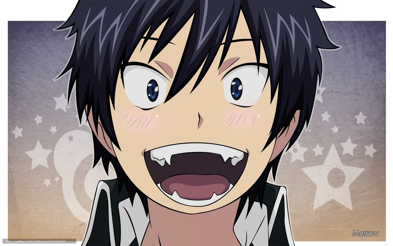anime character with fangs