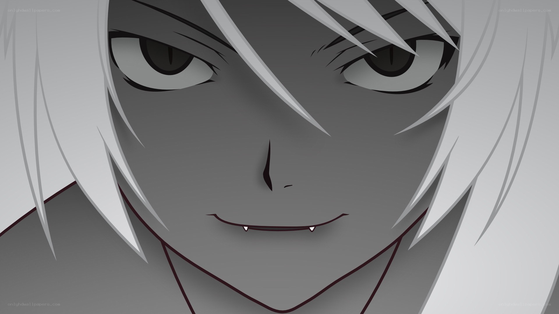 anime character with fangs