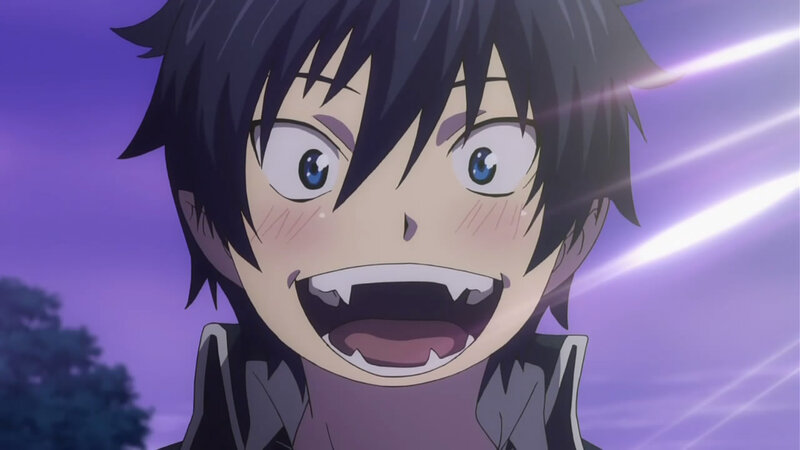 Anime Character with Fangs — Purple, Dramatic