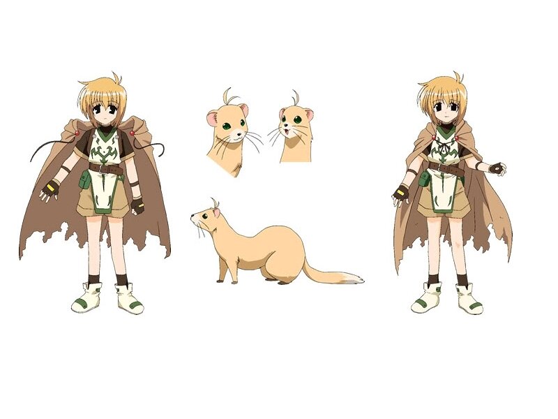 Anime Character with Ferret