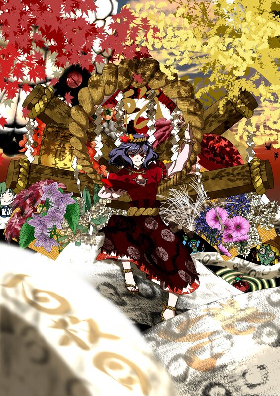 Anime character with festival decorations