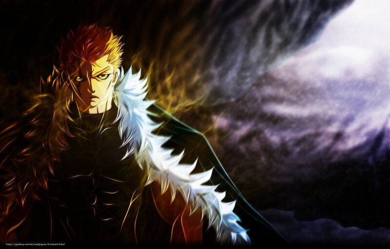 anime character with fiery hair