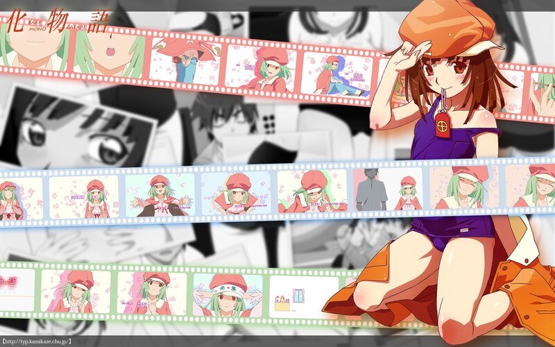 Anime character with film strips